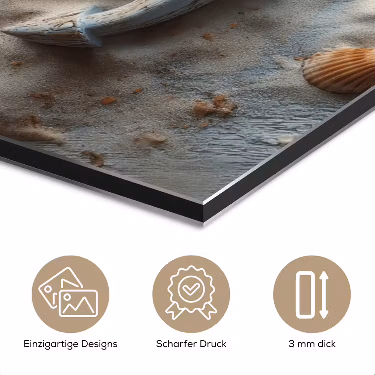 Anker - Hout - Schelpen - Zand aluminium wit klein -closeup_DE