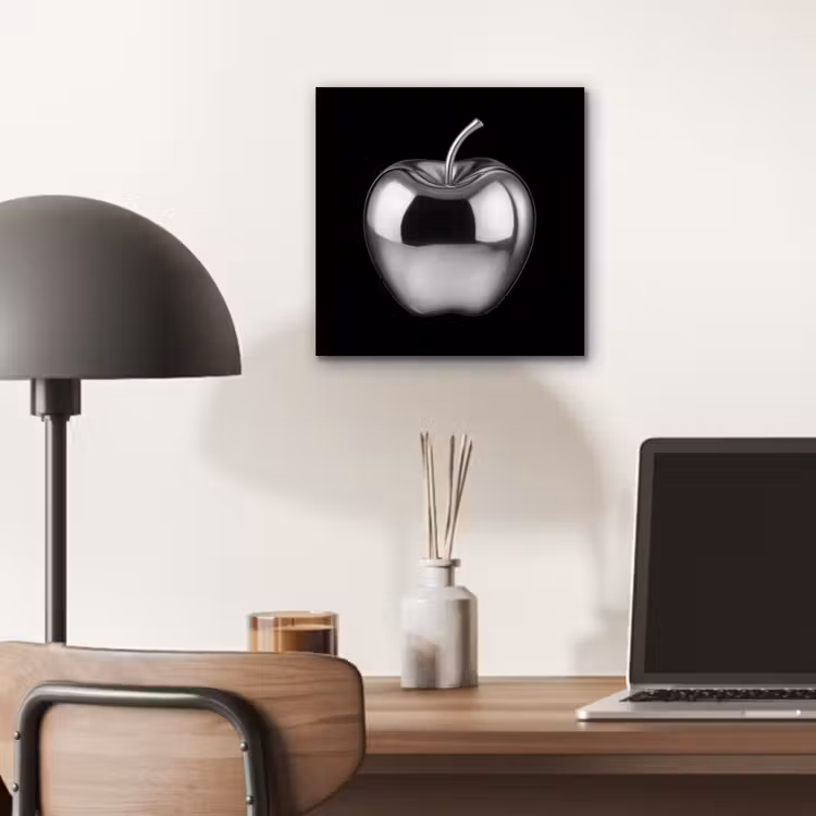 Appel - Metallic - Symmetrisch aluminium wit klein -sfeer5