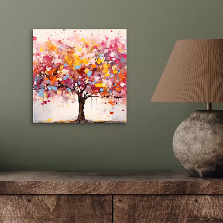 Aquarel - Boom - Kunst - Abstract aluminium wit klein -sfeer2