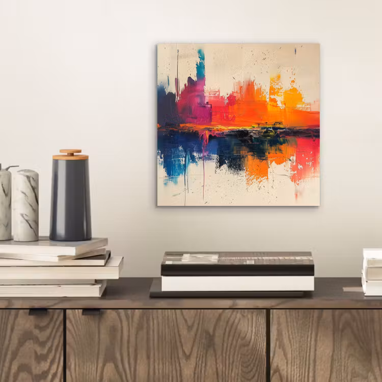 Watercolor - Kunst - Modern aluminium wit klein -sfeer1