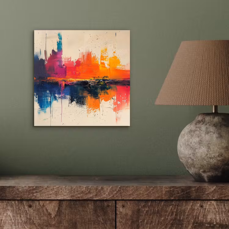 Watercolor - Kunst - Modern aluminium wit klein -sfeer2