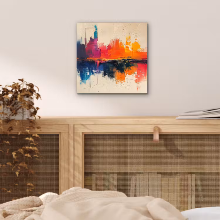 Watercolor - Kunst - Modern aluminium wit klein -sfeer3