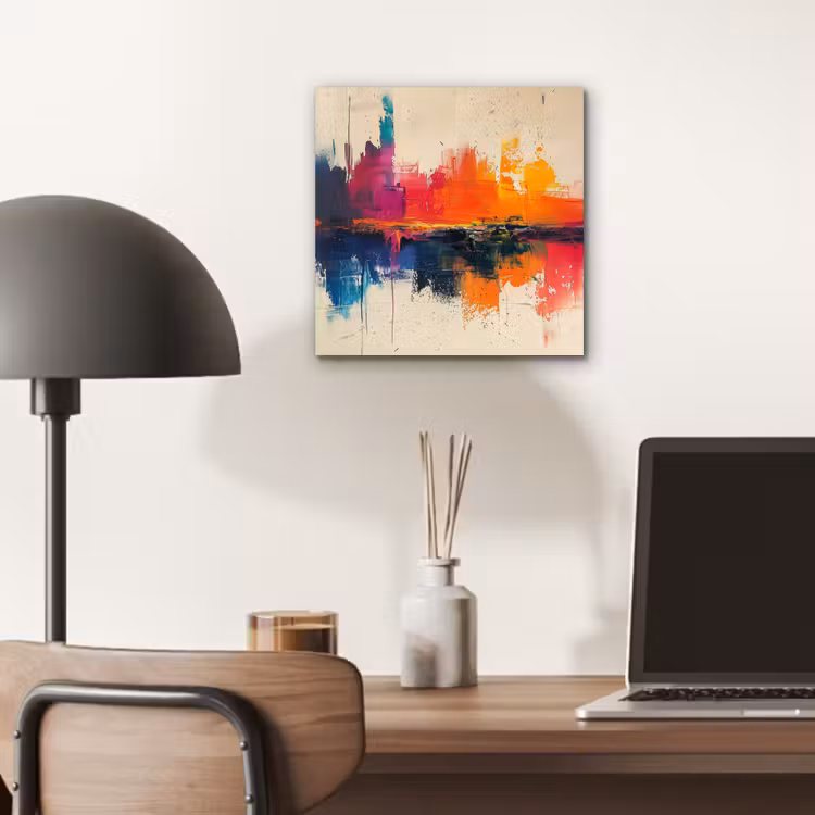 Watercolor - Kunst - Modern aluminium wit klein -sfeer5