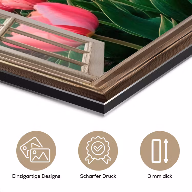 Doorkijk - Tulpen - Bloemen - Molen - Raam aluminium wit klein -closeup_DE