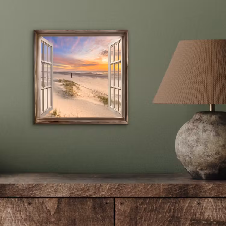 Doorkijk - Strand - Duinen - Natuur - Landschap aluminium wit klein -sfeer2