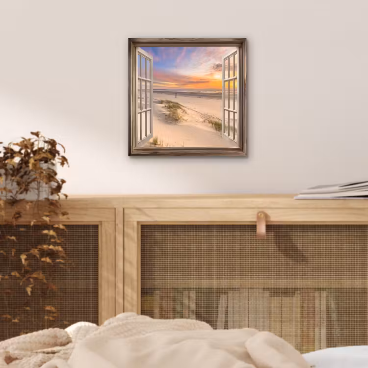 Doorkijk - Strand - Duinen - Natuur - Landschap aluminium wit klein -sfeer3