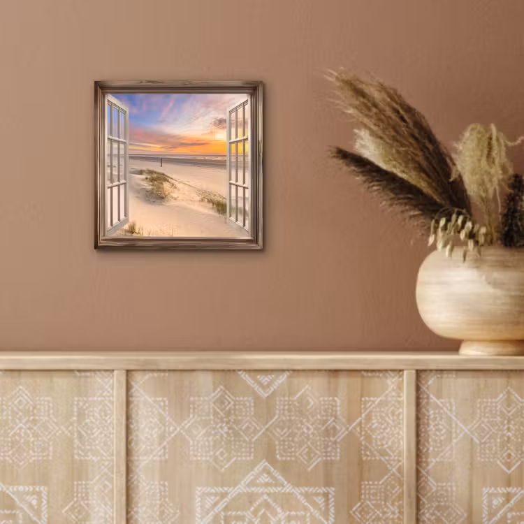 Doorkijk - Strand - Duinen - Natuur - Landschap aluminium wit klein -sfeer4