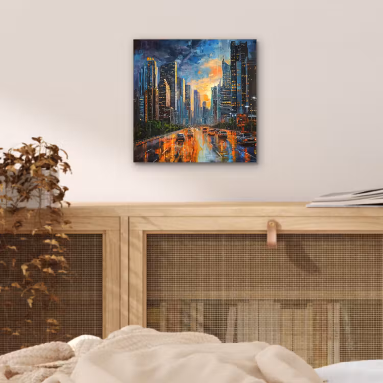 Auto - Skyline - Zon - Blauw aluminium wit klein -sfeer3