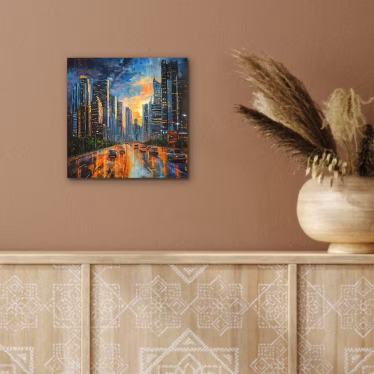 Auto - Skyline - Zon - Blauw aluminium wit klein -sfeer4