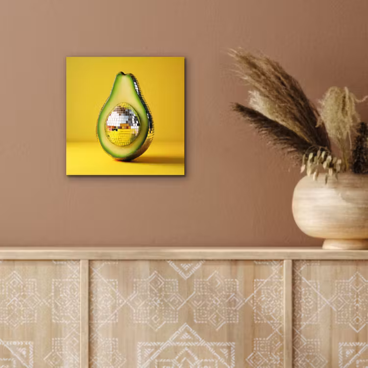 Avocado - Discobal - Geel - Glitter aluminium wit klein -sfeer4