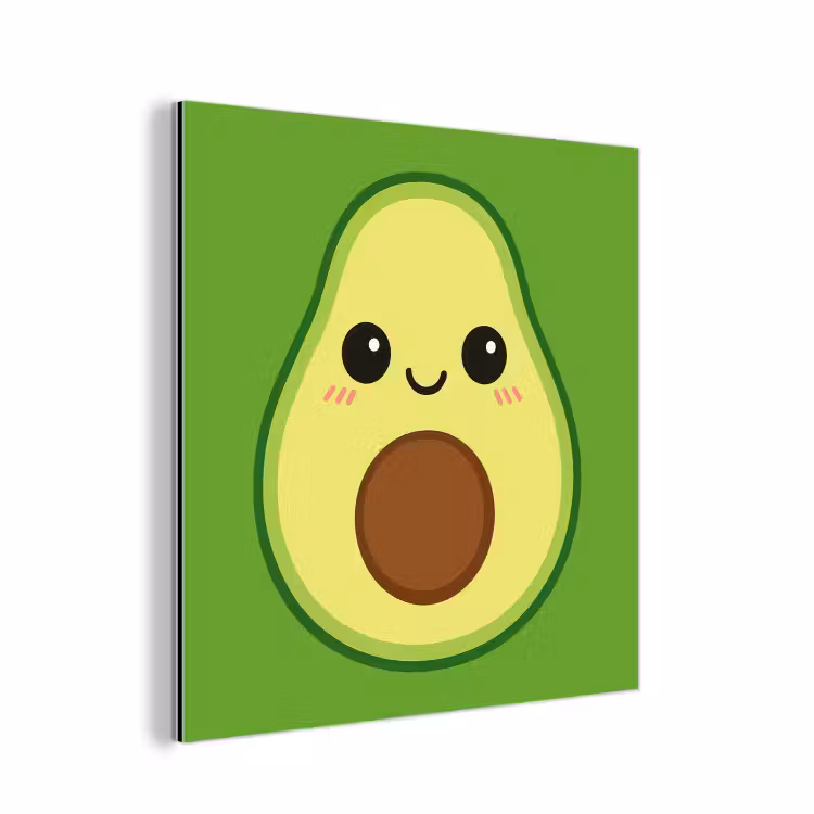 Avocado - Groen - Speels aluminium wit klein -3d