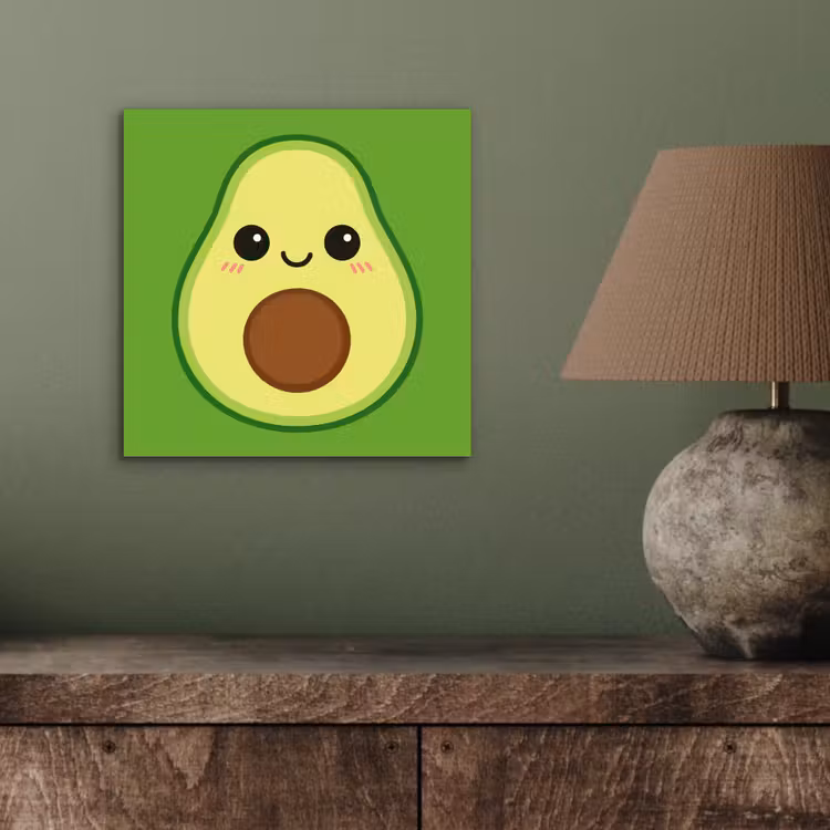 Avocado - Groen - Speels aluminium wit klein -sfeer2