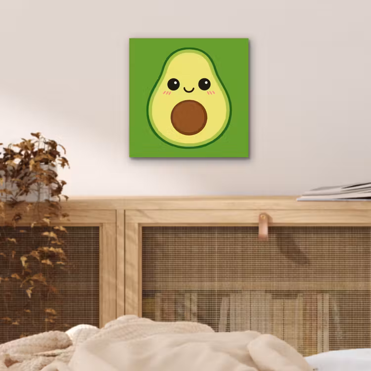 Avocado - Groen - Speels aluminium wit klein -sfeer3