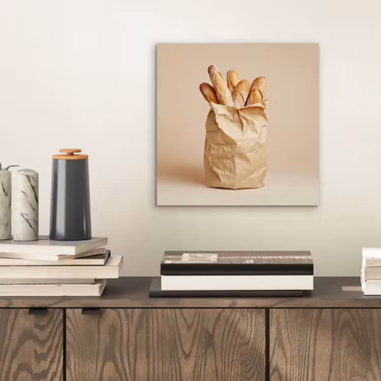 Baguette - Brood - Stokbrood - Beige aluminium wit klein -sfeer1