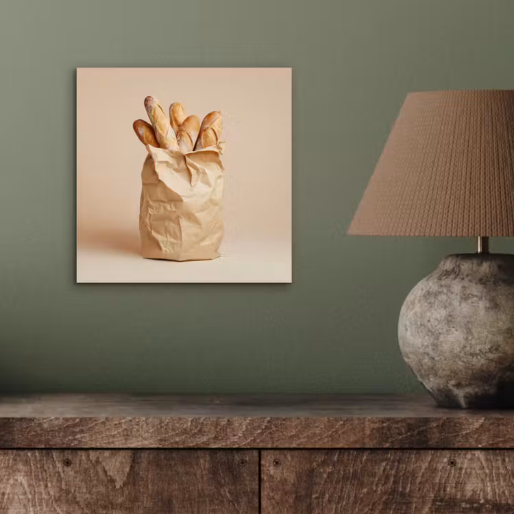 Baguette - Brood - Stokbrood - Beige aluminium wit klein -sfeer2