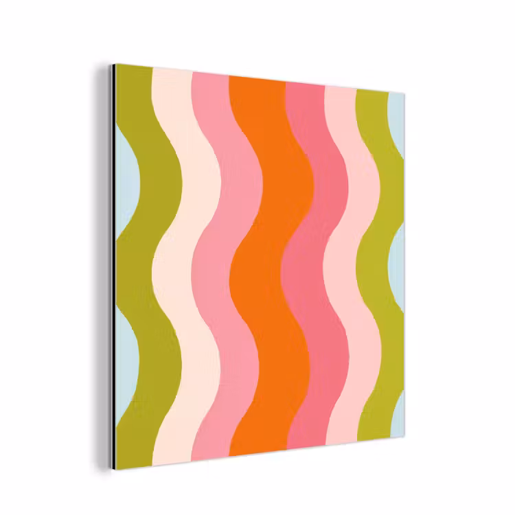 Banen - Golven - Kleurrijk - Verticaal aluminium wit klein -3d