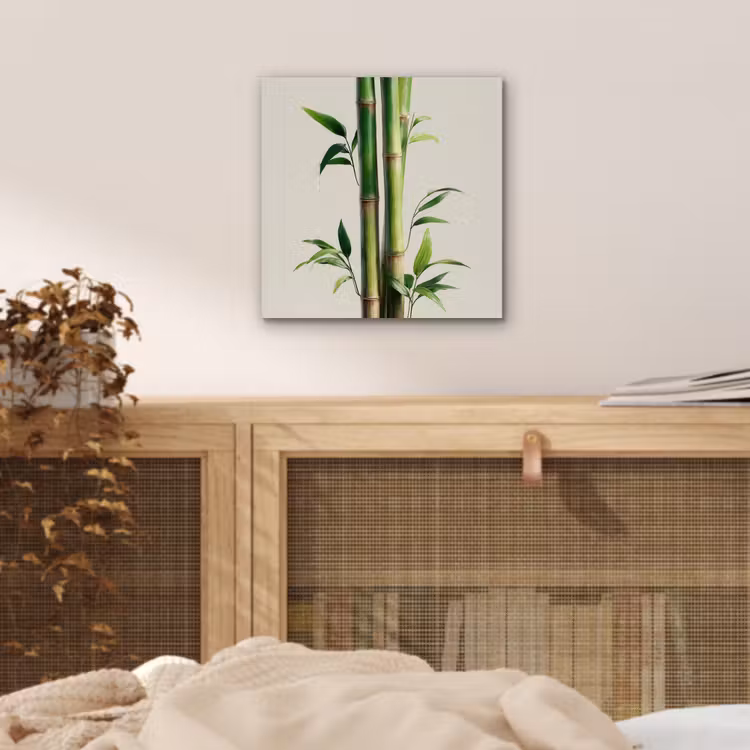 Bamboestengels - Sierlijk - Groen aluminium wit klein -sfeer3