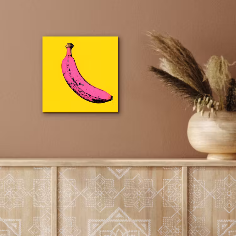 Banaan - Grafisch - Geel aluminium wit klein -sfeer4