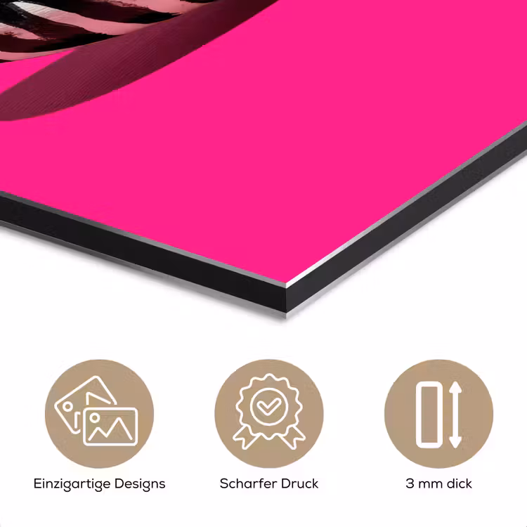 Banaan - Zebraprint - Roze aluminium wit klein -closeup_DE