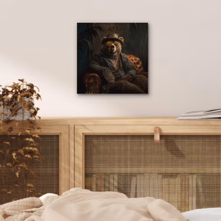Beer - Bruin - Pak - Hoed aluminium wit klein -sfeer3