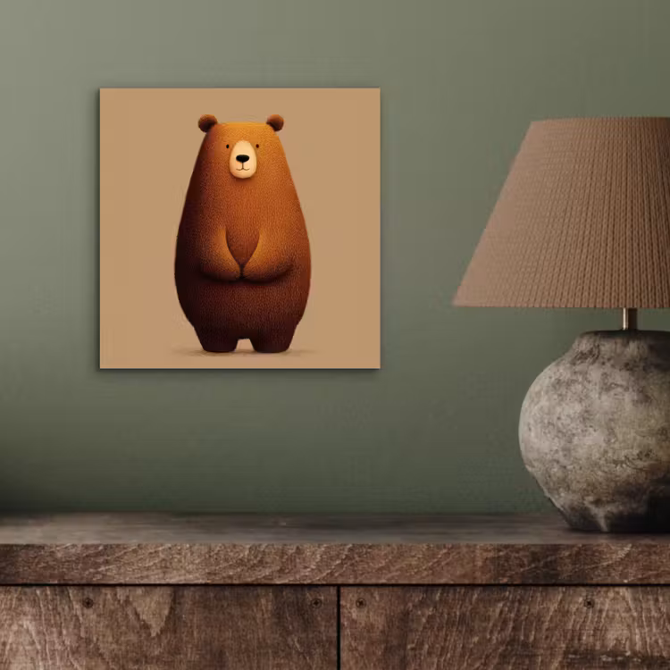 Beer - Minimalistisch - Bruin aluminium wit klein -sfeer2