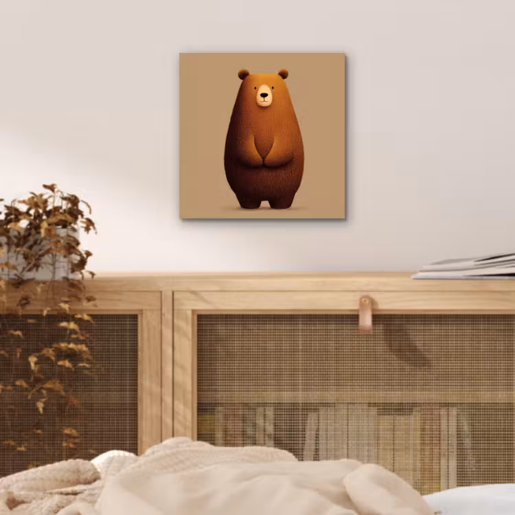 Beer - Minimalistisch - Bruin aluminium wit klein -sfeer3
