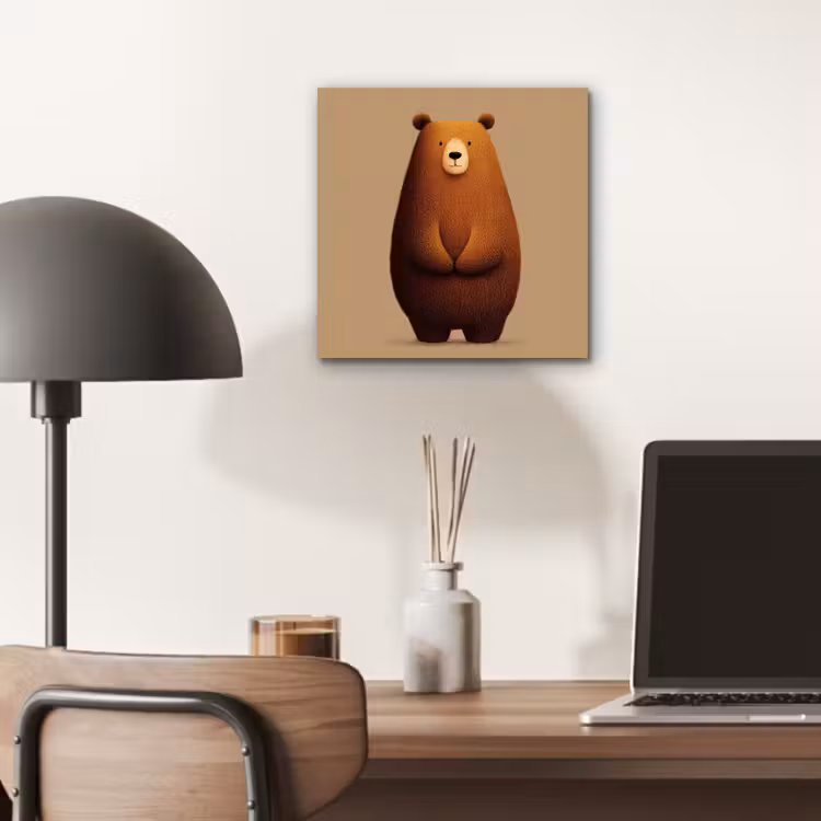 Beer - Minimalistisch - Bruin aluminium wit klein -sfeer5