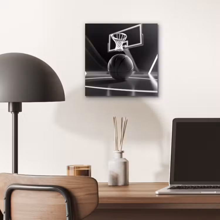 Basketbal - Basketbalveld - Lichtlijnen aluminium wit klein -sfeer5
