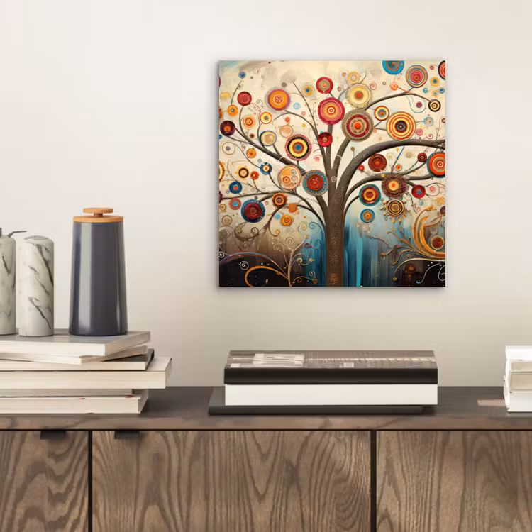 Boom - Tree of life - Kleur aluminium wit klein -sfeer1