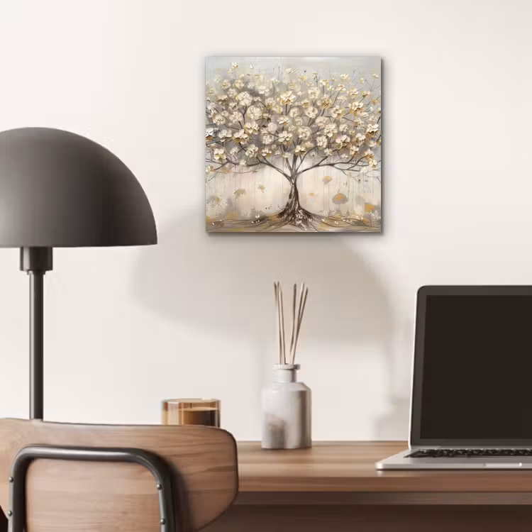 Boom - Beige - Goud - Verflook - Grijs aluminium wit klein -sfeer5
