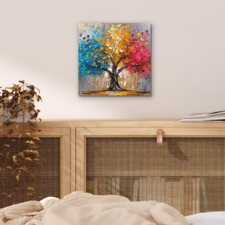 Boom - Kleurrijk - Grijs - Modern aluminium wit klein -sfeer3
