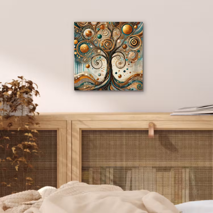 Levensboom - Boom - Abstract - Modern aluminium wit klein -sfeer3