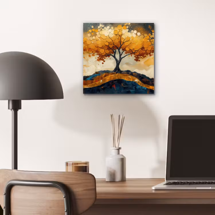 Boom - Natuur - Goud - Modern aluminium wit klein -sfeer5