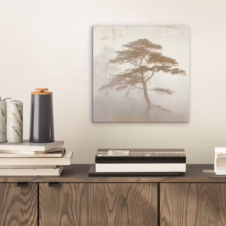 Boom - Oosterse stijl - Landschap aluminium wit klein -sfeer1