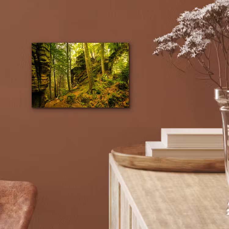 Bomen - Steen - Bos - Natuur - Planten aluminium wit klein -sfeer4