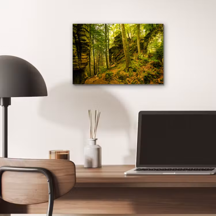 Bomen - Steen - Bos - Natuur - Planten aluminium wit klein -sfeer5