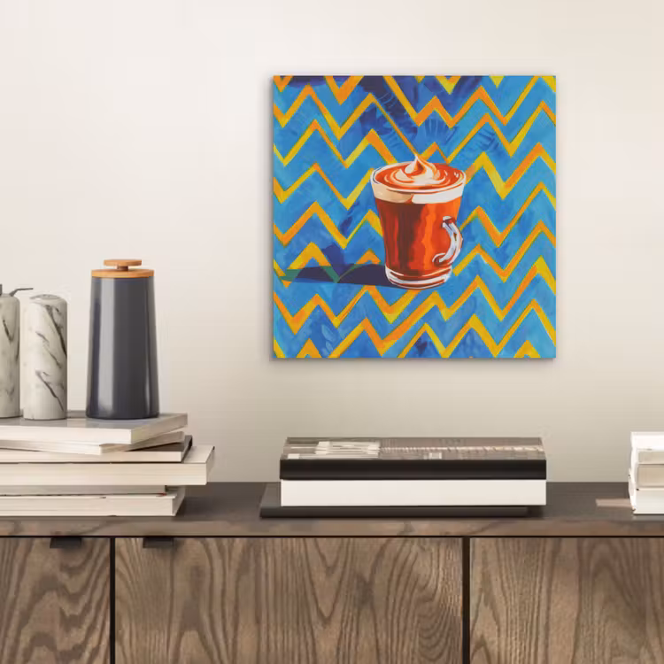 Mok - Koffie - Zigzag - Slagroom aluminium wit klein -sfeer1