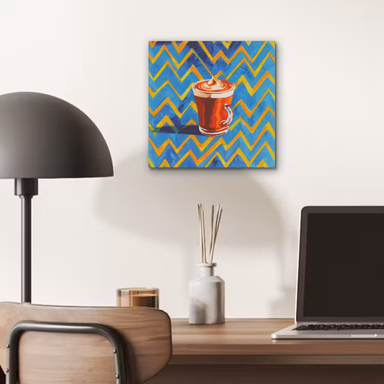 Mok - Koffie - Zigzag - Slagroom aluminium wit klein -sfeer5