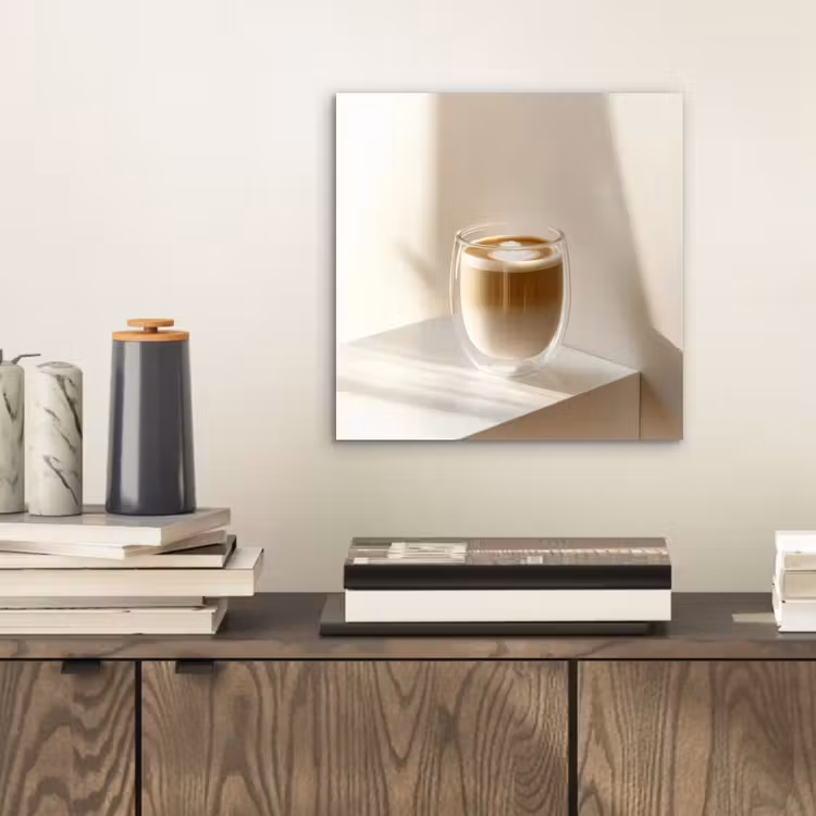 Mok - Latte - Minimalistisch - Schaduw aluminium wit klein -sfeer1