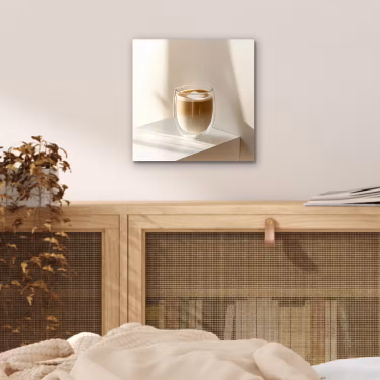 Mok - Latte - Minimalistisch - Schaduw aluminium wit klein -sfeer3