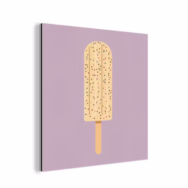 Beige - Ijsje - Spikkels aluminium wit klein -3d