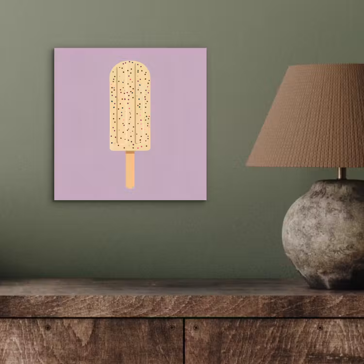 Beige - Ijsje - Spikkels aluminium wit klein -sfeer2