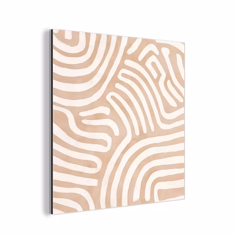 Beige - Aardspatroon aluminium wit klein -3d