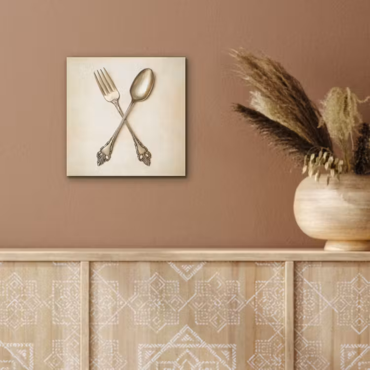 Beige - Vintage - Bestek aluminium wit klein -sfeer4