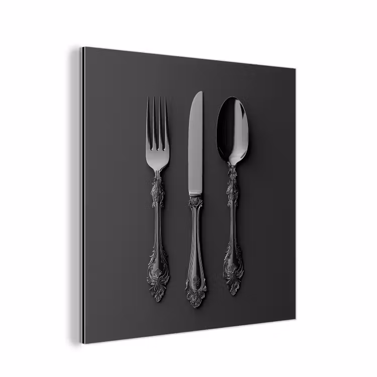 Bestek - Zwart aluminium wit klein -3d