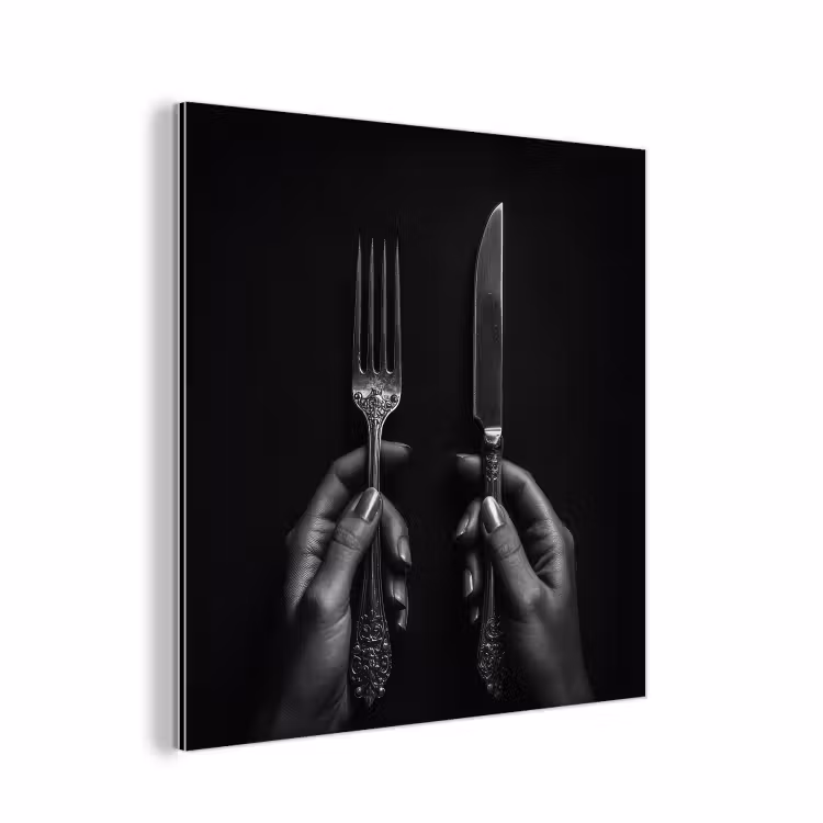 Bestek - Zwart - Wit aluminium wit klein -3d