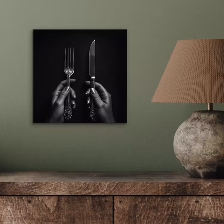 Bestek - Zwart - Wit aluminium wit klein -sfeer2