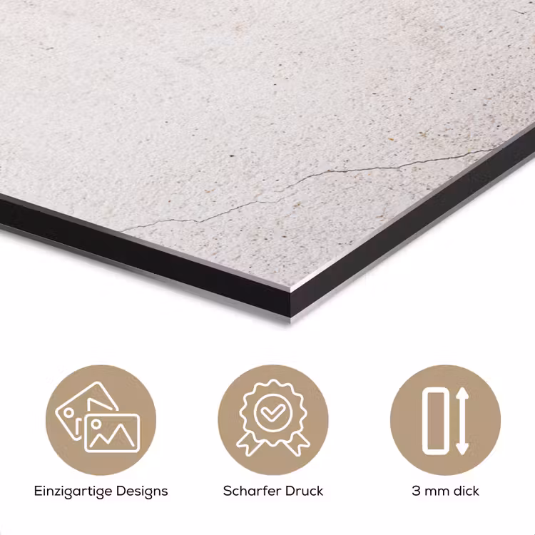 Beton - Muur - Wit aluminium wit klein -closeup_DE