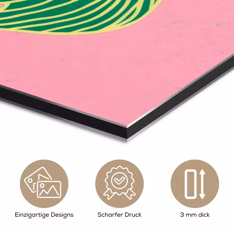 Blad - Groen - Illustratie - Minimalistisch aluminium wit klein -closeup_DE