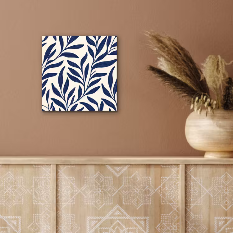 Bladeren - Klimop - Donkerblauw aluminium wit klein -sfeer4